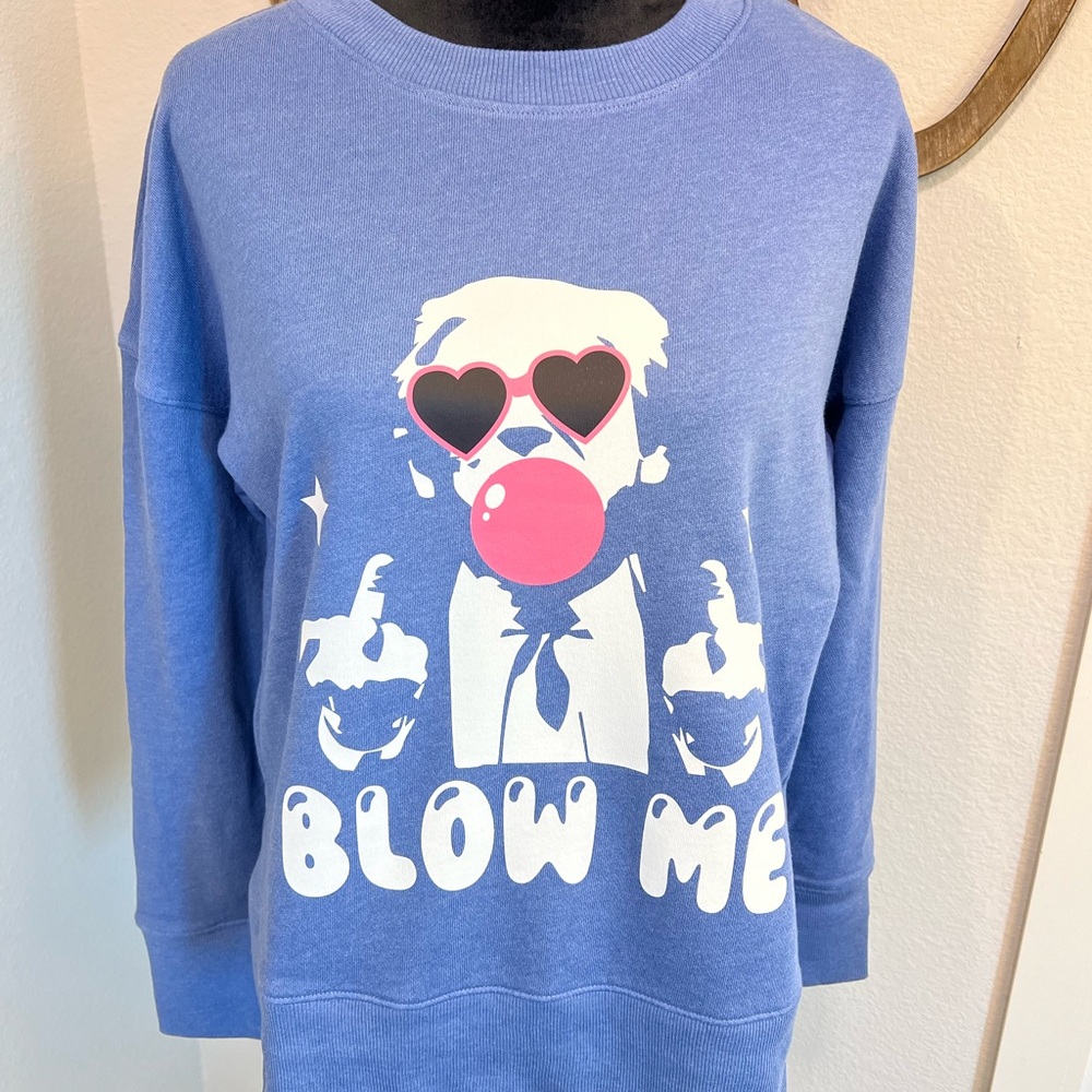 Trump lightweight sweatshirt, funny “Blow Me” Small